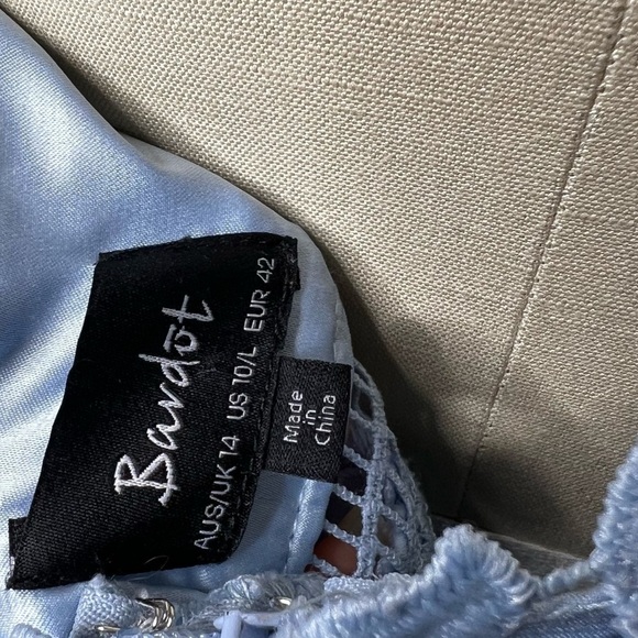 Bardot GEMMA HALTER DRESS IN DUSTY BLUE - Picture 7 of 9